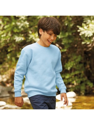 Plain Premium 70/30 kids set-in sweatshirt Fruit Of The Loom